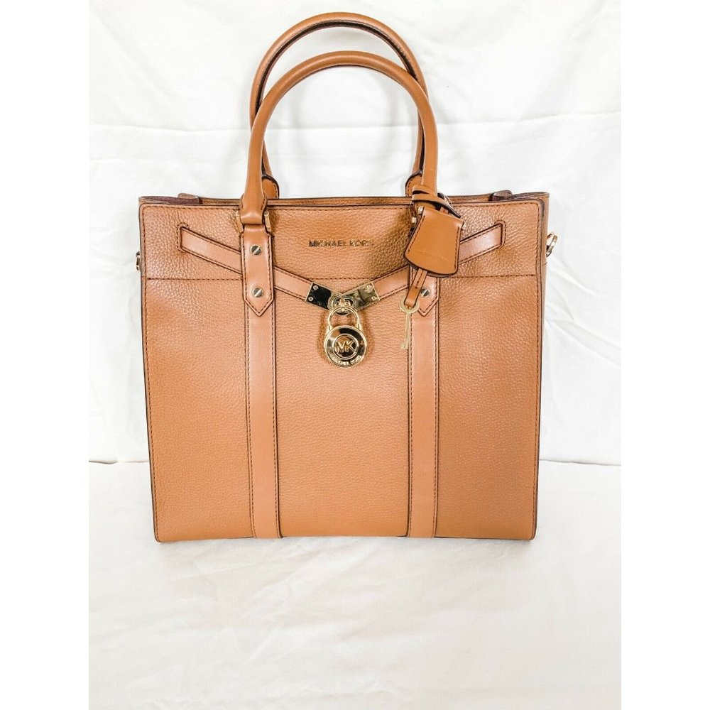 NWT MICHAEL Michael Kors Nouveau Hamilton Large North South Leather Tote Bag
